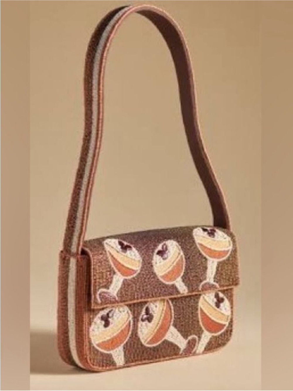 Anthropologie The Fiona Beaded Bag: Food & Drink Edition Espresso Martini - Picture 3 of 7